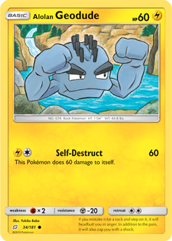 Alolan Geodude 34/181 Pokémon card from Team Up for sale at best price