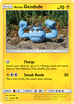Alolan Geodude 35/181 Pokémon card from Team Up for sale at best price