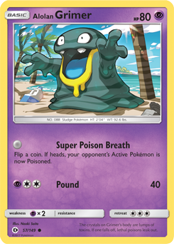 Alolan Grimer 57/149 Pokémon card from Sun & Moon for sale at best price