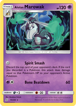 Alolan Marowak 75/236 Pokémon card from Unified Minds for sale at best price