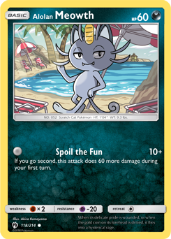 Alolan Meowth 118/214 Pokémon card from Lost Thunder for sale at best price