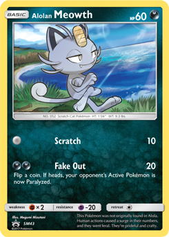 Alolan Meowth SM43 Pokémon card from Sun and Moon Promos for sale at best price