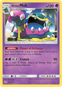 Alolan Muk 58/149 Pokémon card from Sun & Moon for sale at best price