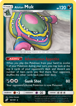 Alolan Muk 84/181 Pokémon card from Team Up for sale at best price