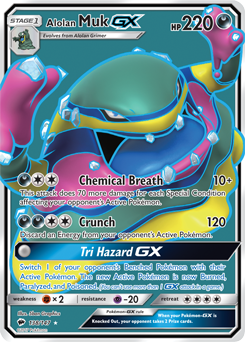 Alolan Muk GX 138/147 Pokémon card from Burning Shadows for sale at best price
