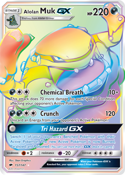 Alolan Muk GX 157/147 Pokémon card from Burning Shadows for sale at best price