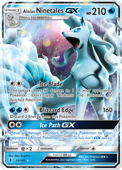 Alolan Ninetales GX 22/145 Pokémon card from Guardians Rising for sale at best price