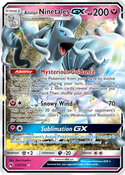 Alolan Ninetales GX 132/214 Pokémon card from Lost Thunder for sale at best price