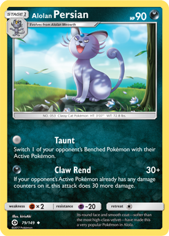 Alolan Persian 79/149 Pokémon card from Sun & Moon for sale at best price