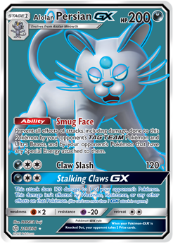 Alolan Persian GX 219/236 Pokémon card from Cosmic Eclipse for sale at best price