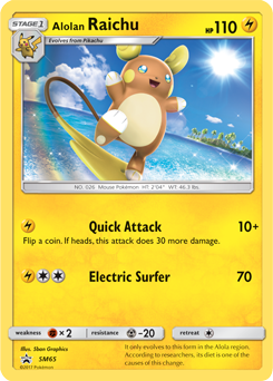 Alolan Raichu SM65 Pokémon card from Sun and Moon Promos for sale at best price