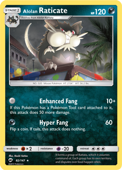 Alolan Raticate 82/147 Pokémon card from Burning Shadows for sale at best price