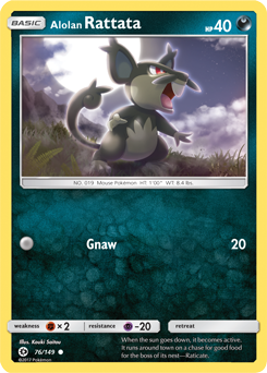 Alolan Rattata 76/149 Pokémon card from Sun & Moon for sale at best price