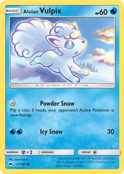 Alolan Vulpix 27/147 Pokémon card from Burning Shadows for sale at best price