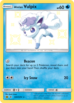 Shining Pokémon Pokémon card Alolan Vulpix SV8/SV94 from Hidden Fates expansion