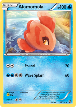 Uncommon Pokémon card Alomomola 38/114 from Black & White expansion