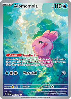 Illustration rare Pokémon card Alomomola 108/86 from Black Bolt expansion