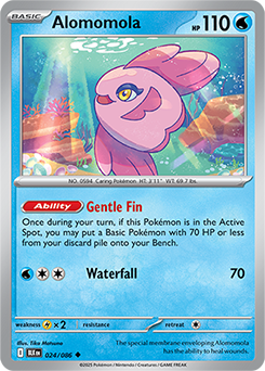 Uncommon Pokémon card Alomomola 24/86 from Black Bolt expansion