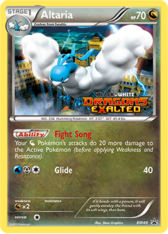 Promo Pokémon card Altaria BW48 from Back & White Promos expansion