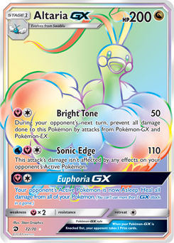 Altaria GX 72/70 Pokémon card from Dragon Majesty for sale at best price