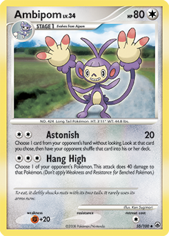 Ambipom 35/100 Pokémon card from Majestic Dawn for sale at best price