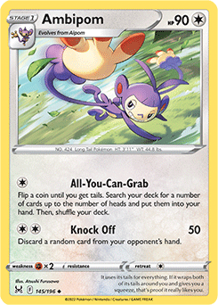Ambipom 145/196 Pokémon card from Lost Origin for sale at best price