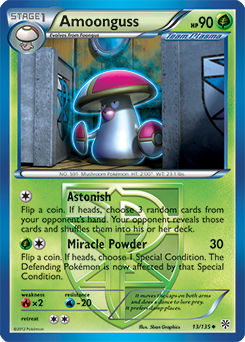 Uncommon Pokémon card Amoonguss 13/135 from Plasma Storm expansion