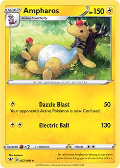 Ampharos 57/189 Pokémon card from Darkness Ablaze for sale at best price