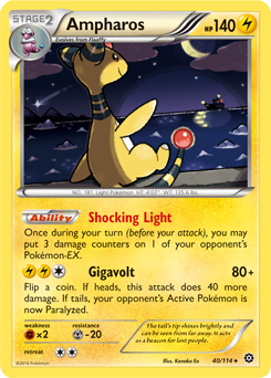 Ampharos 40/114 Pokémon card from Steam Siege for sale at best price