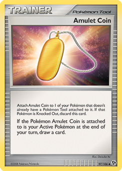 Amulet Coin 97/106 Pokémon card from Great Encounters for sale at best price