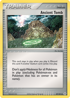 Carte Pokémon Tombeau antique 87/101 de la série Ex Légendes Oubliées en vente au meilleur prix