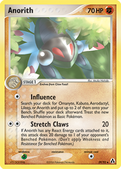 Carte Pokémon Anorith 29/92 de la série Ex Créateurs de Légendes en vente au meilleur prix