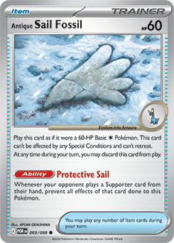 Antique Sail Fossil 69/88 Pokémon card from Perfect Order for sale at best price