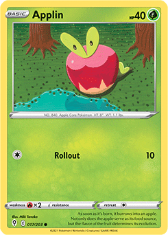 Applin 17/203 Pokémon card from Evolving Skies for sale at best price