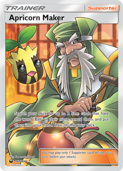 Full Art Trainer Pokémon card Apricorn Maker 161/168 from Celestial Storm expansion