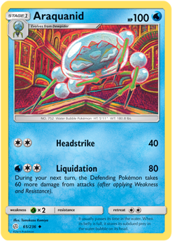 Araquanid 65/236 Pokémon card from Cosmic Eclipse for sale at best price