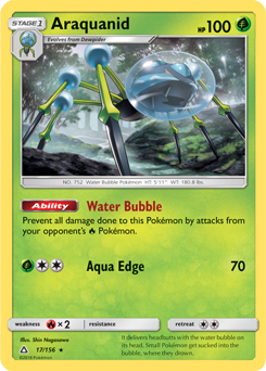 Araquanid 17/156 Pokémon card from Untra Prism for sale at best price