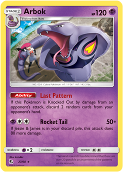 Arbok 27/68 Pokémon card from Hidden Fates for sale at best price