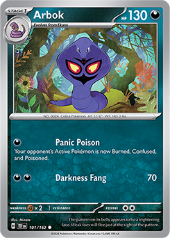 Arbok 101/162 Pokémon card from Temporal Forces for sale at best price