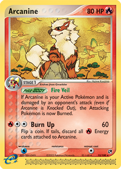 Arcanine 15/100 Pokémon card from Ex Sandstorm for sale at best price