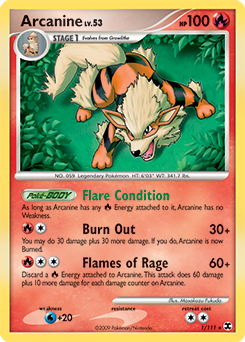 Arcanine 1/111 Pokémon card from Rising Rivals for sale at best price