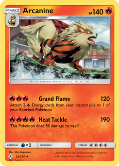 Arcanine 22/214 Pokémon card from Unbroken Bonds for sale at best price