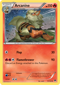 Uncommon Pokémon card Arcanine 11/122 from Breakpoint expansion