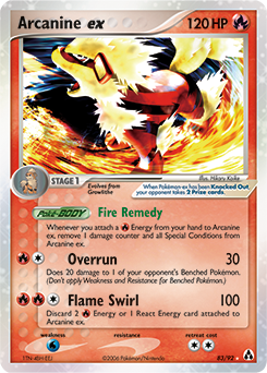 Arcanine EX 83/92 Pokémon card from Ex Legend Maker for sale at best price