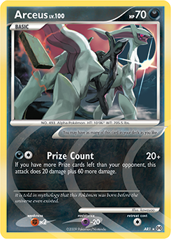 Arceus Holo - Platinum Arceus Pokémon card AR7