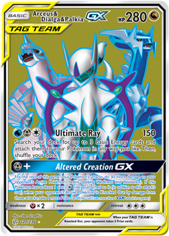 Arceus & Dialga & Palkia Tag Team GX - 220/236 - Full Art Ultra Rare -  Pokemon Singles » Sun & Moon Sets » Cosmic Eclipse - Spell Bound