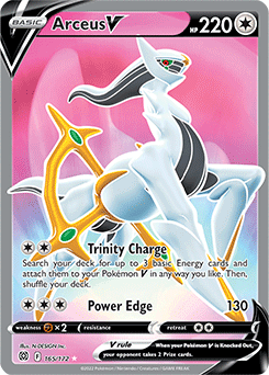 Full Art V Pokémon card Arceus V 165/172 from Brilliant Stars expansion