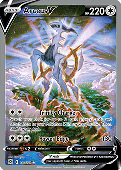 Full Art V Pokémon card Arceus V 166/172 from Brilliant Stars expansion