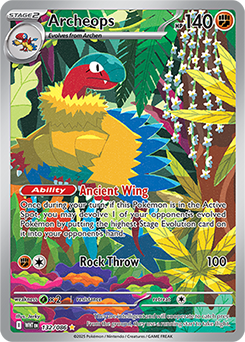 Illustration rare Pokémon card Archeops 132/86 from White Flare expansion