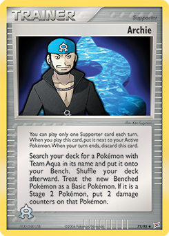 Archie 71/95 Pokémon card from Ex Team Magma vs Team Aqua for sale at best price